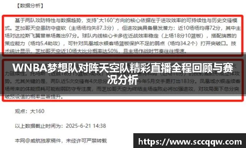 WNBA梦想队对阵天空队精彩直播全程回顾与赛况分析